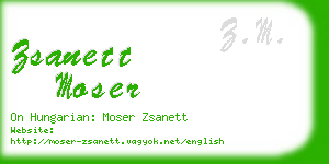 zsanett moser business card